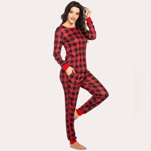 EKOUAER Women’s PLAIDS PAJAMAS SET | Long Sleeve Shirt & Pants w/ Pockets | NEW!